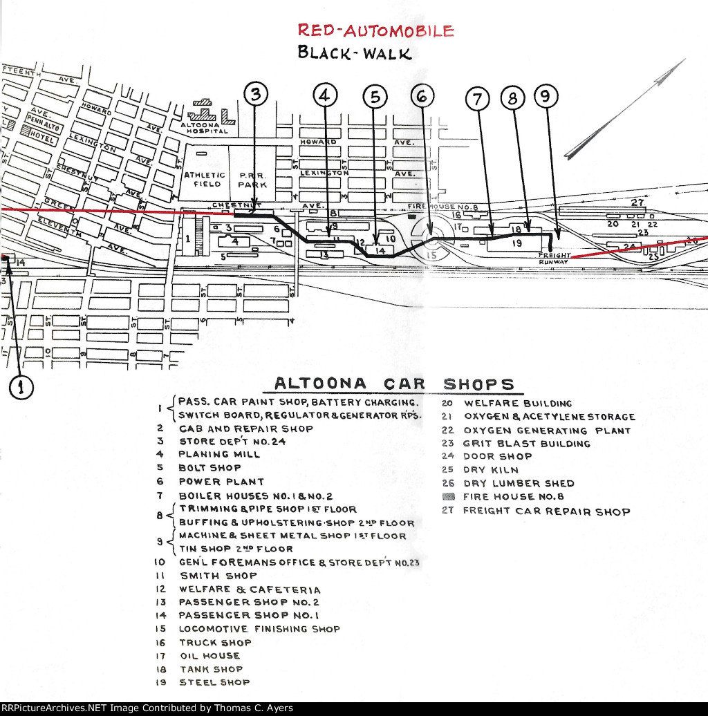 Altoona Works Inspection Report, Page 4, Map (#2 of 4), 1946